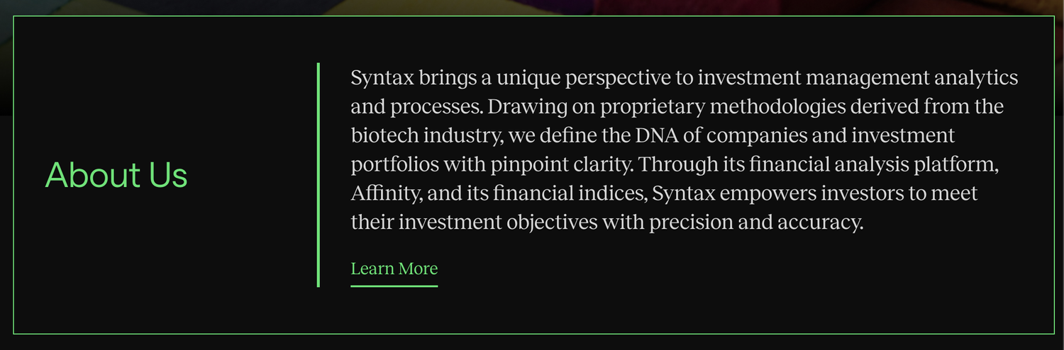 Syntax — Nick Gebhardt